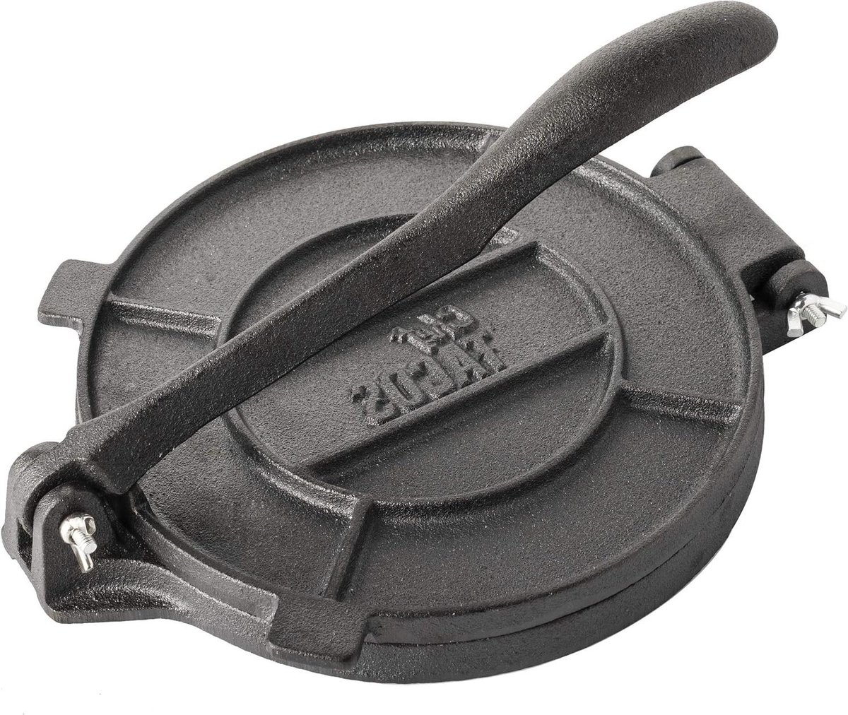 Tortilla Pers Roti Maker Zelf Tortilla's Maken Gietijzeren Kwaliteit 20cm Diameter Zwart