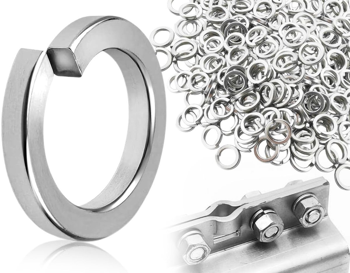 100 Stuks RVS M5 Veerring, Smooth Washer, Split Ring, voor Bouw, Petrochemie en Scheepsbouw