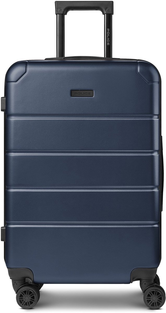Police Dublin 4 wielen Trolley M 64 cm met uitbreidingsplooi - Harde bagage - Combinatieslot - dark blue