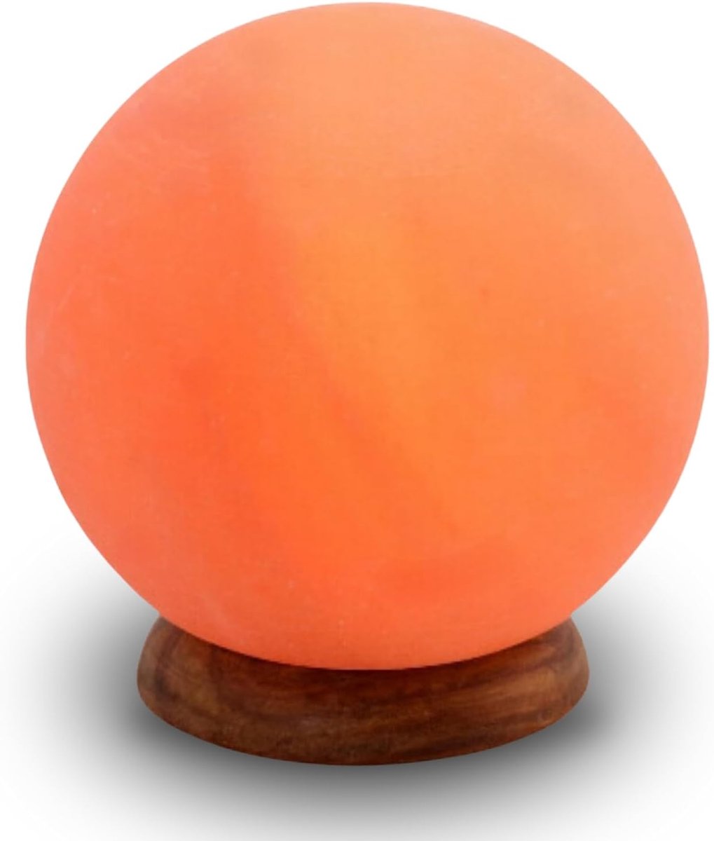 SnelShoppen - Zoutlamp Moon - Natuurlijke verlichting - Himalaya zoutkristal - Gloeilamp en kabel inbegrepen - Zen-decoratie - Luchtreiniging - 1,9 kg