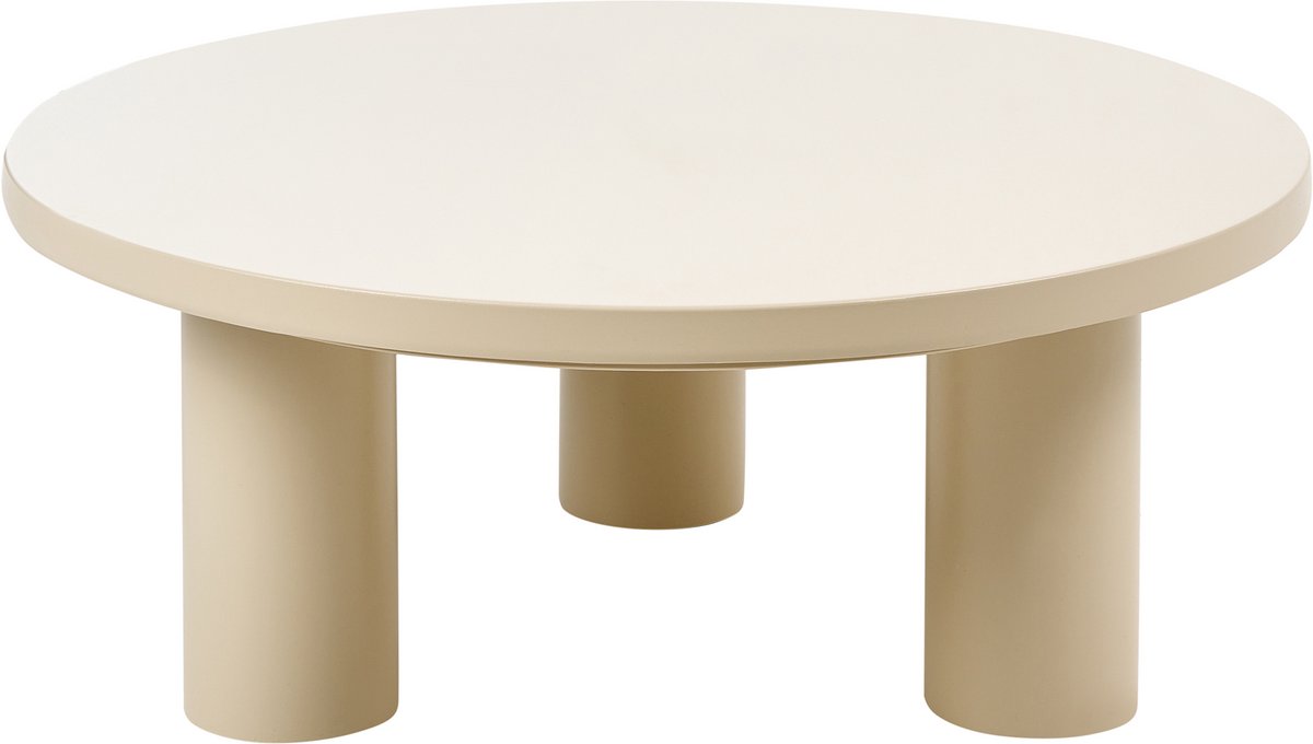 VIPITENO - Tuinsalontafel - Beige - Gepoedercoat staal