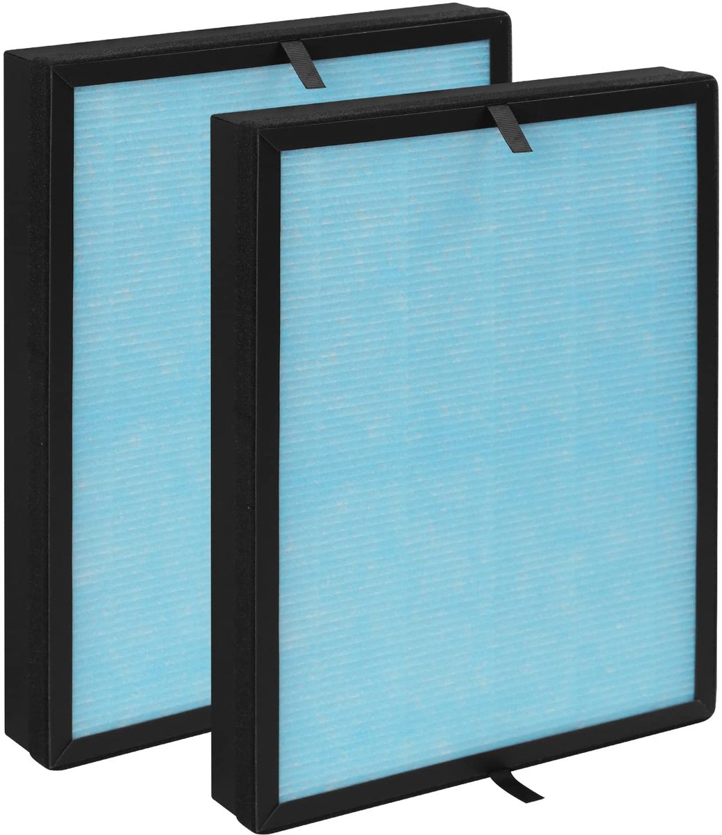 SnelShoppen - 2-Pack H13 HEPA Vervangingsfilters voor AP1002 Luchtreiniger - Effectieve Luchtfilter, Geschikt voor Allergieën, Stof en Geuren, Ideaal