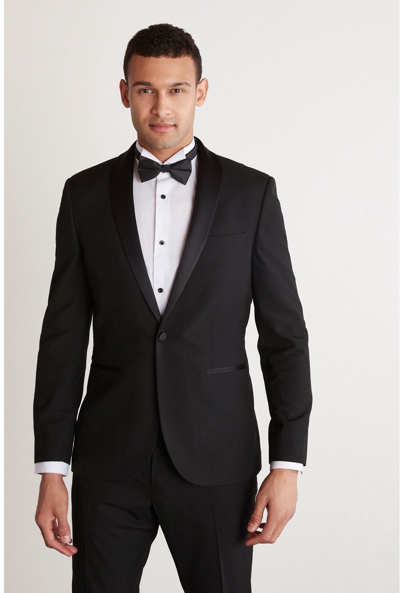Next - Heren - Slim Fit - Smoking: colbert - Regular - Zwart