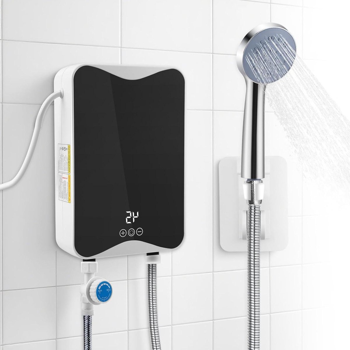 Elektrische Waterverwarmer - Mini Boiler - Direct Warm Water - LED Temperatuur Display - 5500 Watt - Zwart