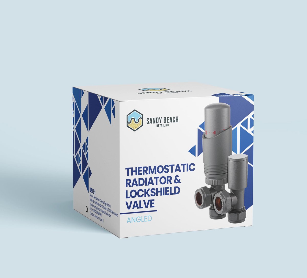 SnelShoppen - Thermostatische Heizkörperventilen - Zwarte Winkelheizkörperventilen 16mm met Absperrventil - Ideaal voor Verwarming en Energiebesparing