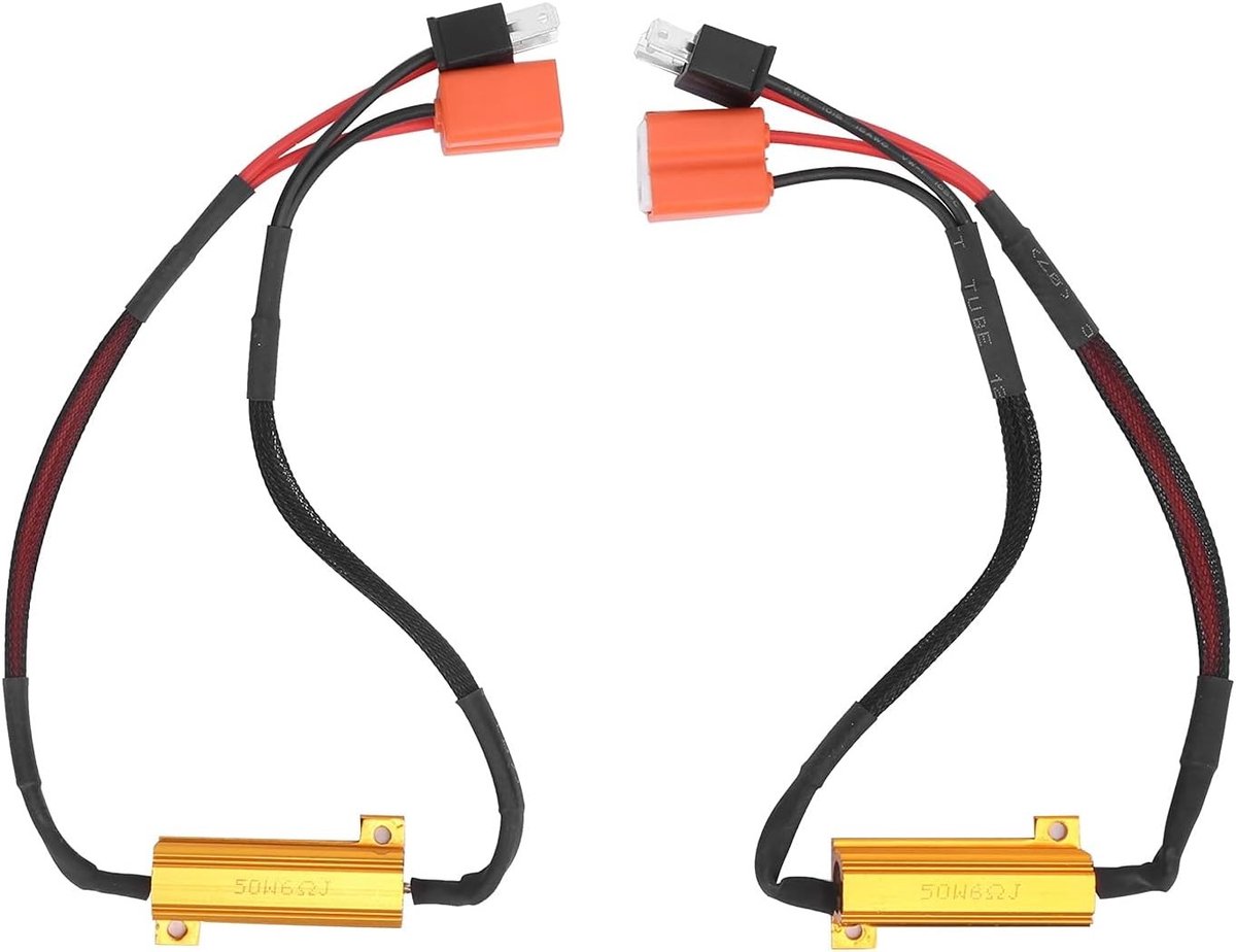 2 Stuks LED Load Weerstand, 50W 12-15V Foutloze Decoder voor LED Mistlampen, Auto Koplamp Anti-Flikker Oplossing voor Auto Aanpassingen