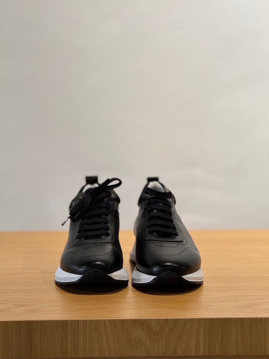 Cerruti sneakers zwart met witte zool en grijze zijstrook voor dames - 37