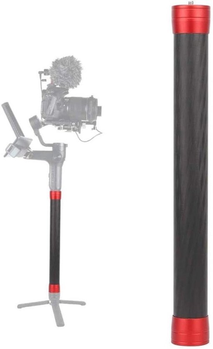 Verlengbuis voor Actiecamera Stabilisator - Carbon Fiber 35cm - Selfie Stok Accessoire