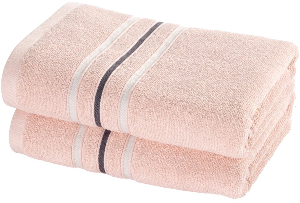 Moodit Handdoek Empress - Pearl Pink - set (2 st.) - 50 x 100 cm - Katoen