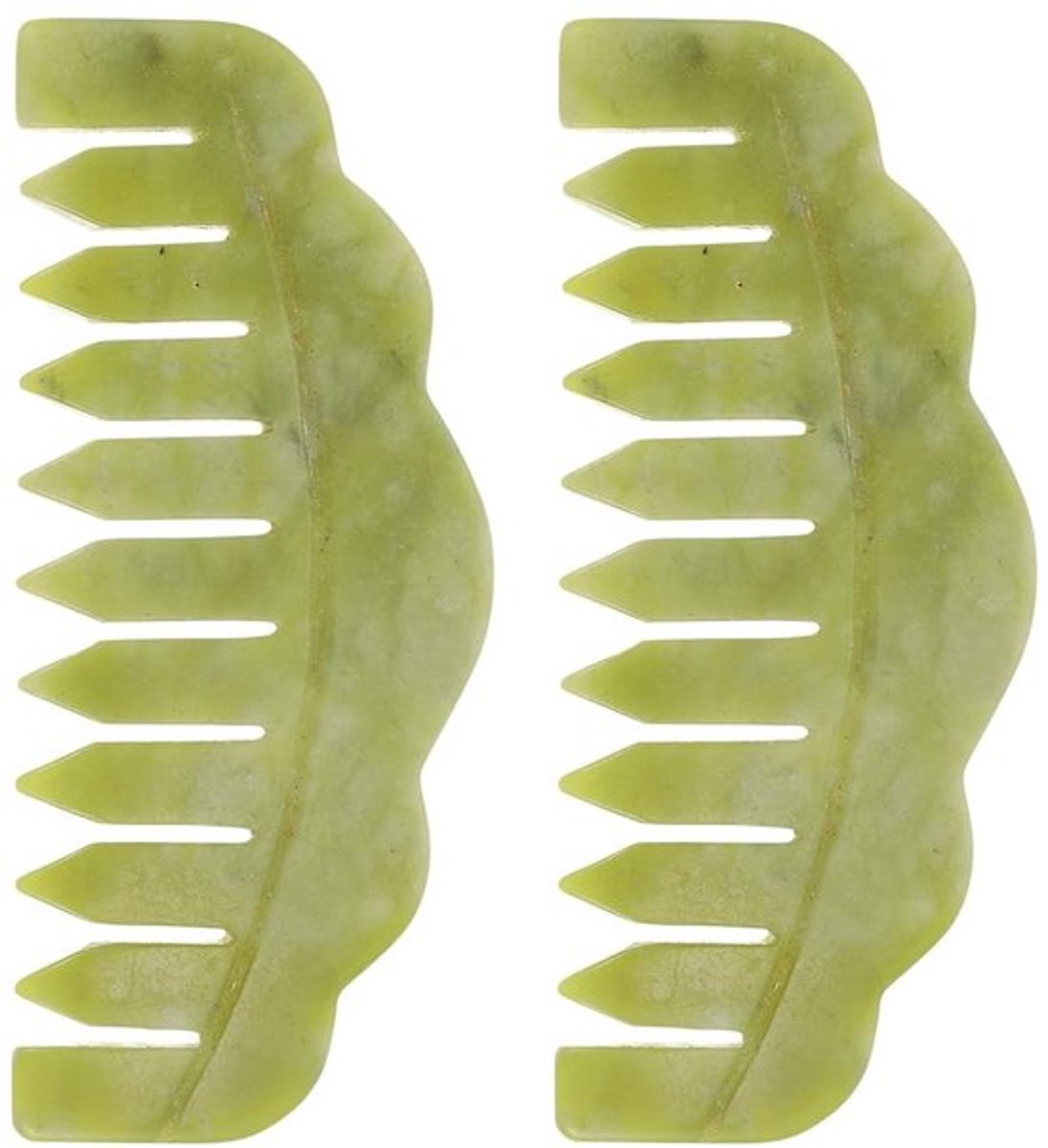 Massagekam Jade - Handmassager - Hoofdhuid Gua Sha - Ontspannende Kam - Spierspanning Verminderen - Therapeutische Massage