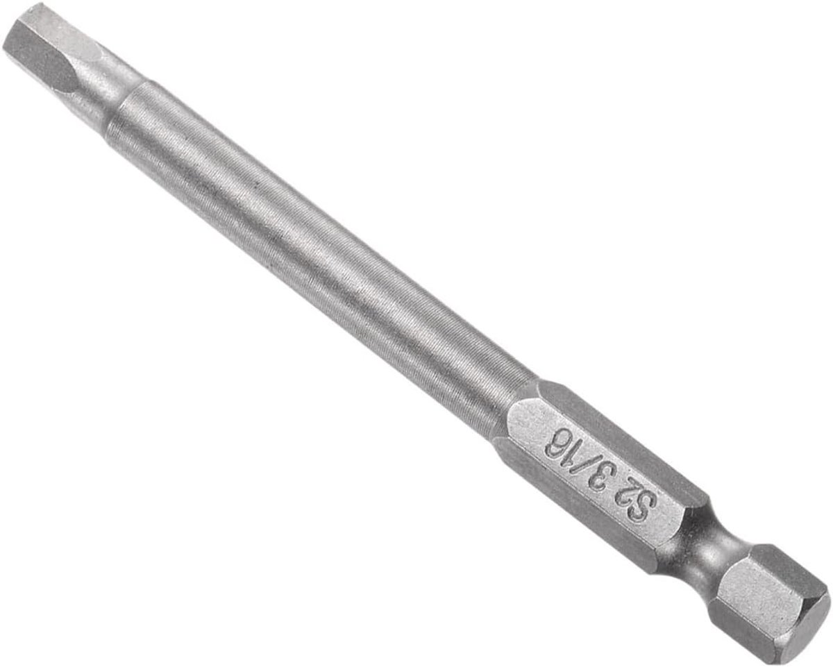 Hex Schroevendraaier Bits 3/16" - 75mm Lengte, 1/4" Hex Shank, Magnetische Stalen Boorbit voor Auto Reparatie en Kluswerk