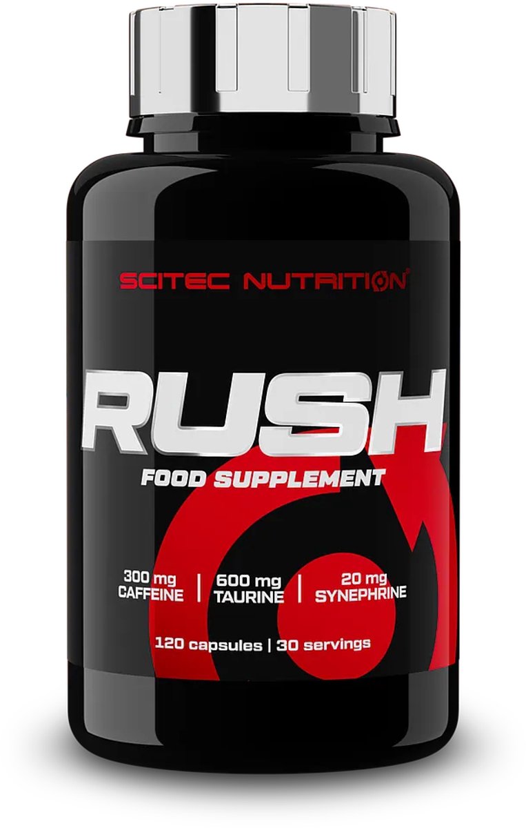 Scitec Nutrition® - RUSH (120 capsules) - 30 doseringen - caffeine - taurine - synefrine - pre-workout