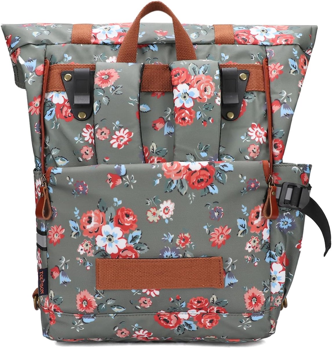 SnelShoppen - Waterdichte Canvas Fiets Laptop Fietstas Rugzak - Ideaal voor Reizen, School, Outdoor Activiteiten, 20L, Zwart