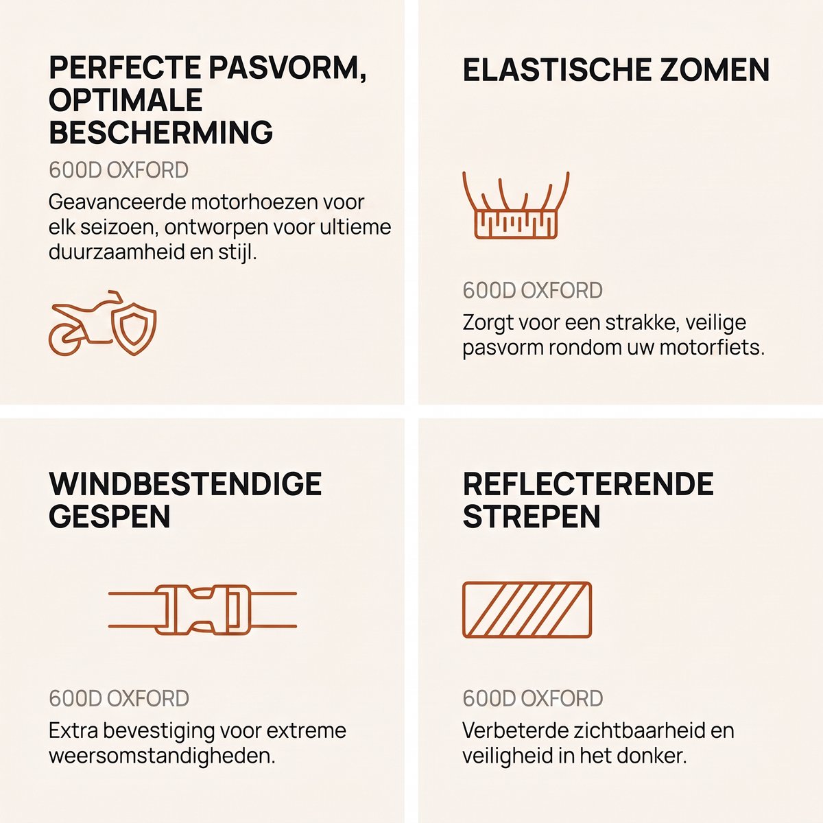 XL Motorhoes Waterdicht voor Buiten (afmeting: 245cm x 140cm x 110cm) - Scooterhoes met windscherm - Motorhoezen - Fietshoes voor 2 fietsen | B&H – foto 6
