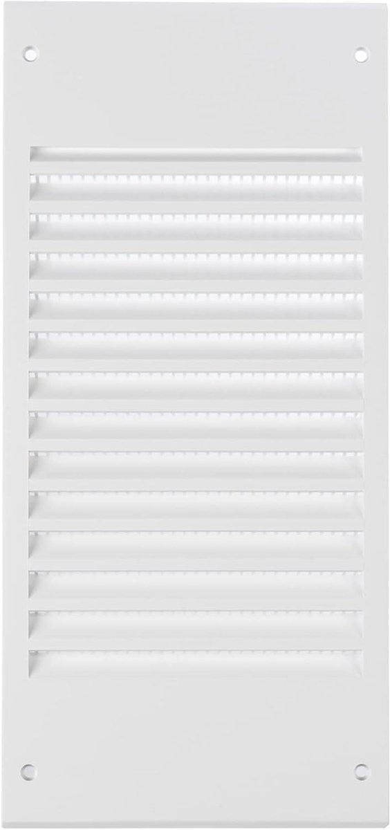 Ventilatierooster - Afsluitrooster Insectenwering - Ventilatie Binnen Buiten - Met Insectenbescherming - 140 x 300 mm - Wit