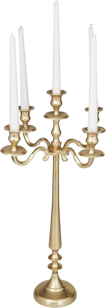 Kandelaar - Kaarshouder - Huisdecoratie - Traditioneel ontwerp - 24 inch hoog - Goud
