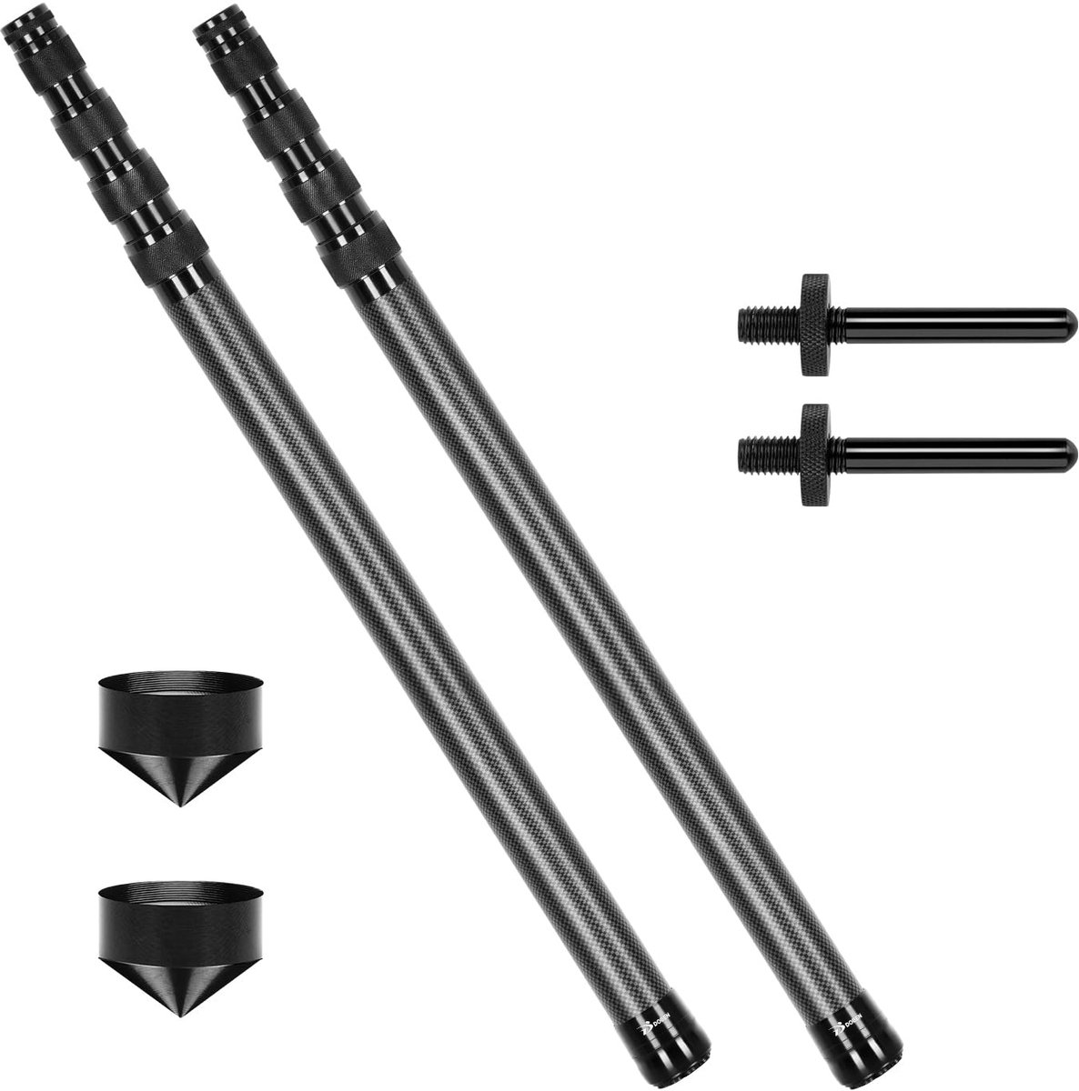 SnelShoppen - Telescopische Koolstofvezel Tentstokken en Tarpstangen 2-3 m - Ultralicht en Ultrasterk - Verstelbare Stang Voor Camping, Festival en Tu