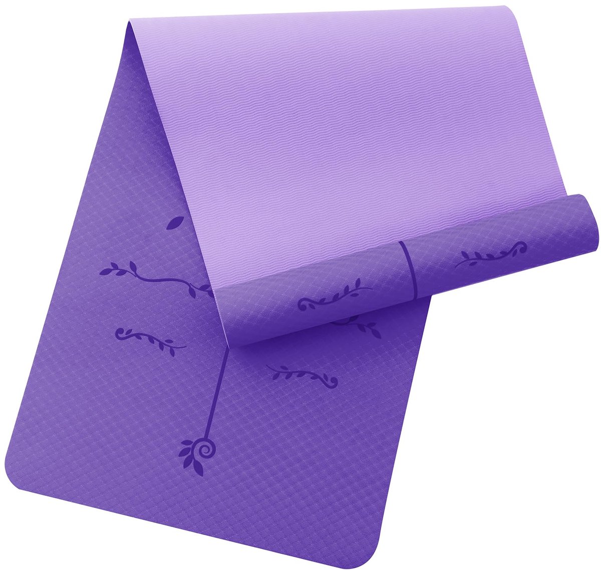SnelShoppen - Narwhal Yogamat 183x61 cm met Oriëntatielijnen, Antislip Sportmat voor Fitness en Pilates, 6 mm Dikke Gymnastiekmat van Milieuvriendelij