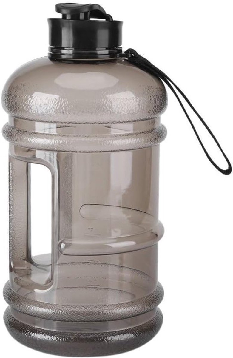 Grote 2.2L Waterfles met Brede Opening en Handvat voor Sport, Kamperen en Gym, Ideaal voor Buitenactiviteiten