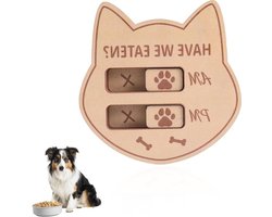 Herinneringsmagneet voor het voeren van huisdieren - Ochtend- en middagvoedertracker - Voorkom overvoeding en ondervoeding - 12x12cm