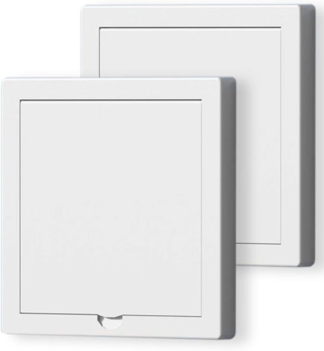 Set van 2 Enkele Blanking Plates met Opening voor Ongebruikte Stopcontacten - Bescherming tegen Elektrische Schokken, Geschikt voor 86 Type Sockets, Wit