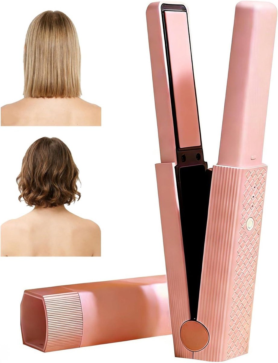 Mini Stijltang - Krul & Stijl - Haar Styling - Draadloos & Compact - 18 cm - Groen