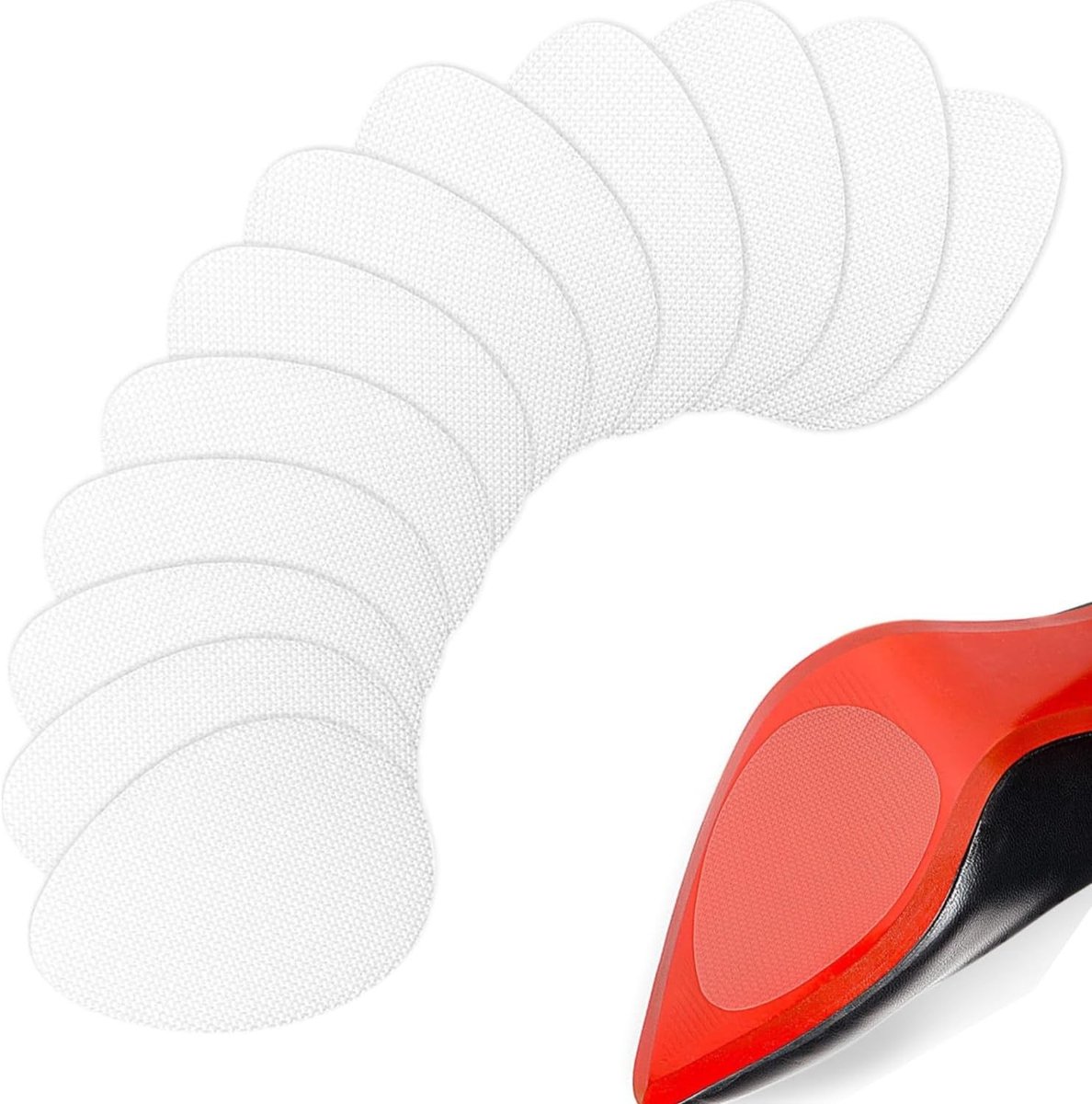Anti-slip zool pads, 12 stuks zelfklevende non-slip stickers voor schoenen en hoge hakken, transparant en duurzaam