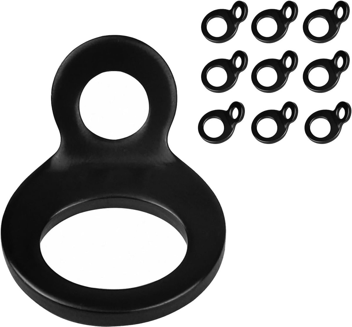 Set van 10 RVS Lashing Rings met Verankeringshaak voor Motorfietsen, Dirt Bikes en Vrachtwagens - Ideaal voor Transport en Bevestigen van Lading