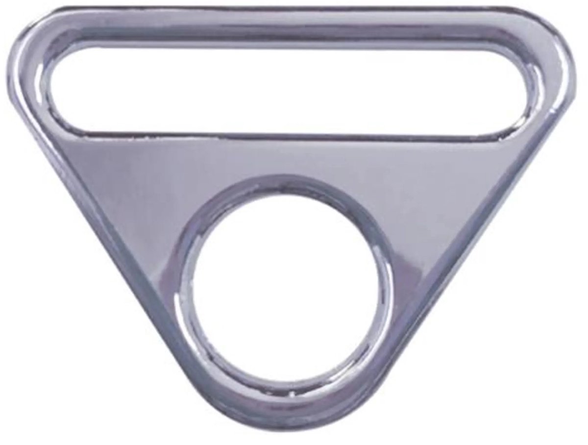 D-ring 40mm zilver