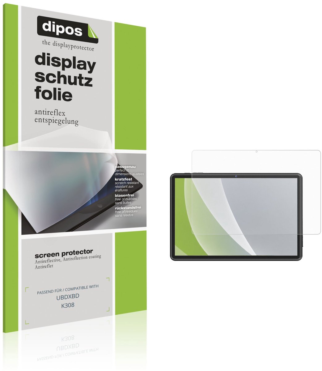 dipos – 2x Matte Beschermfolie geschikt voor UBDXBD K308 | Krasbestendige & antireflecterende Screenprotector Ultra-Thin