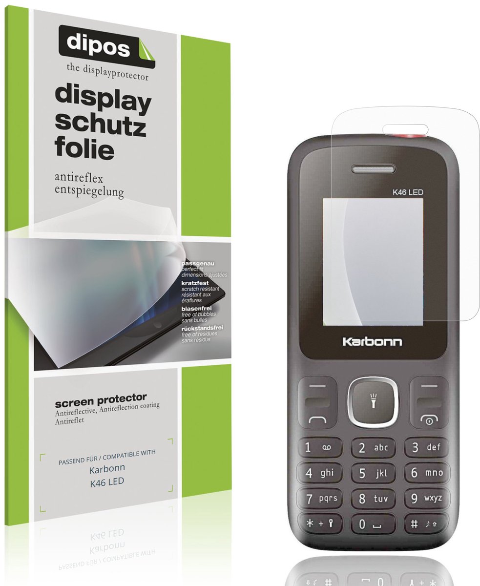 dipos – 4x Matte Beschermfolie geschikt voor Karbonn K46 LED | Krasbestendige & antireflecterende Screenprotector Ultra-Thin