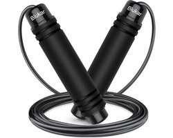 SnelShoppen - Blukar Springtouw Speed Rope Verstelbaar met Schuimrubberen Handgrepen, 3 Meter Antislip Touw voor Fitness, Uithoudingsvermogen en Touws