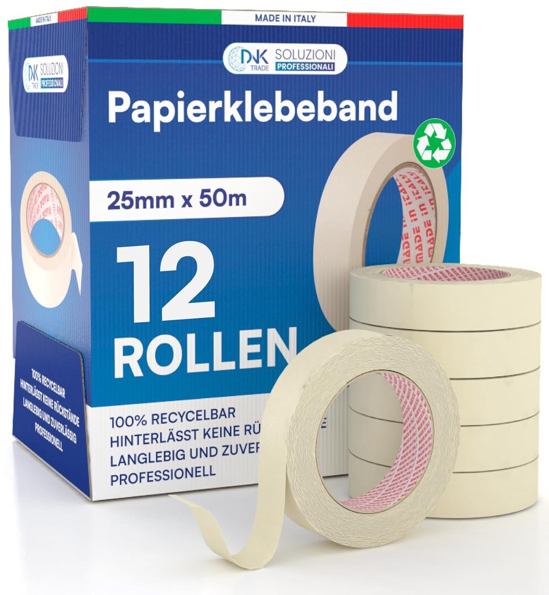 Papier tape 25 x 50 meter - hoge sterkte - sterke hechting - ideaal voor afdekken - ShopVlot