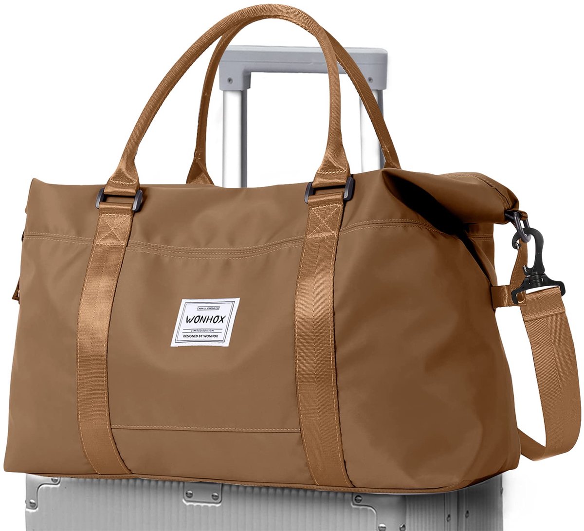 SnelShoppen - Waterafstotende Reistas voor Dames, Weekendtas, Handbagage, Gymtas, Ziekenhuistas, Natte Tas voor Fitness, Zwemmen, Sauna in Champagnekl