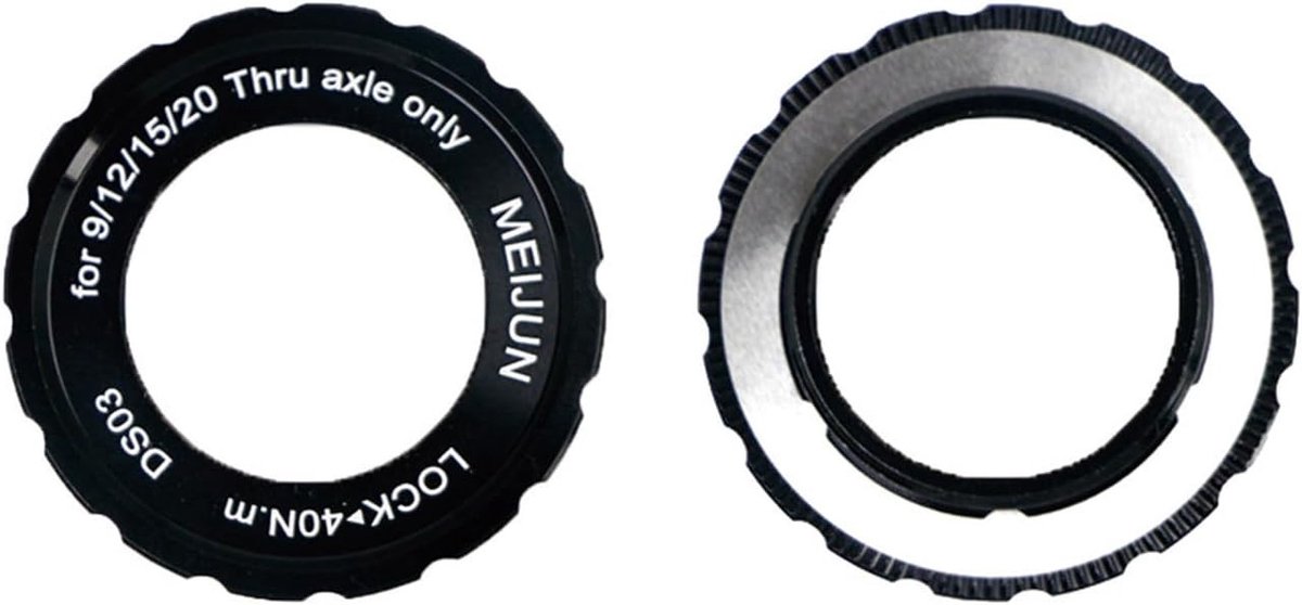 Centerlock Remschijven voor Fietsen, Vergrendelring voor Remschijven, 40Nm Koppel, 44 x 26 x 8 mm, Geschikt voor 15/20 mm Thru Axles, Aluminium Fietsnaaf, Set van 2, Duurzaam en Betrouwbaar
