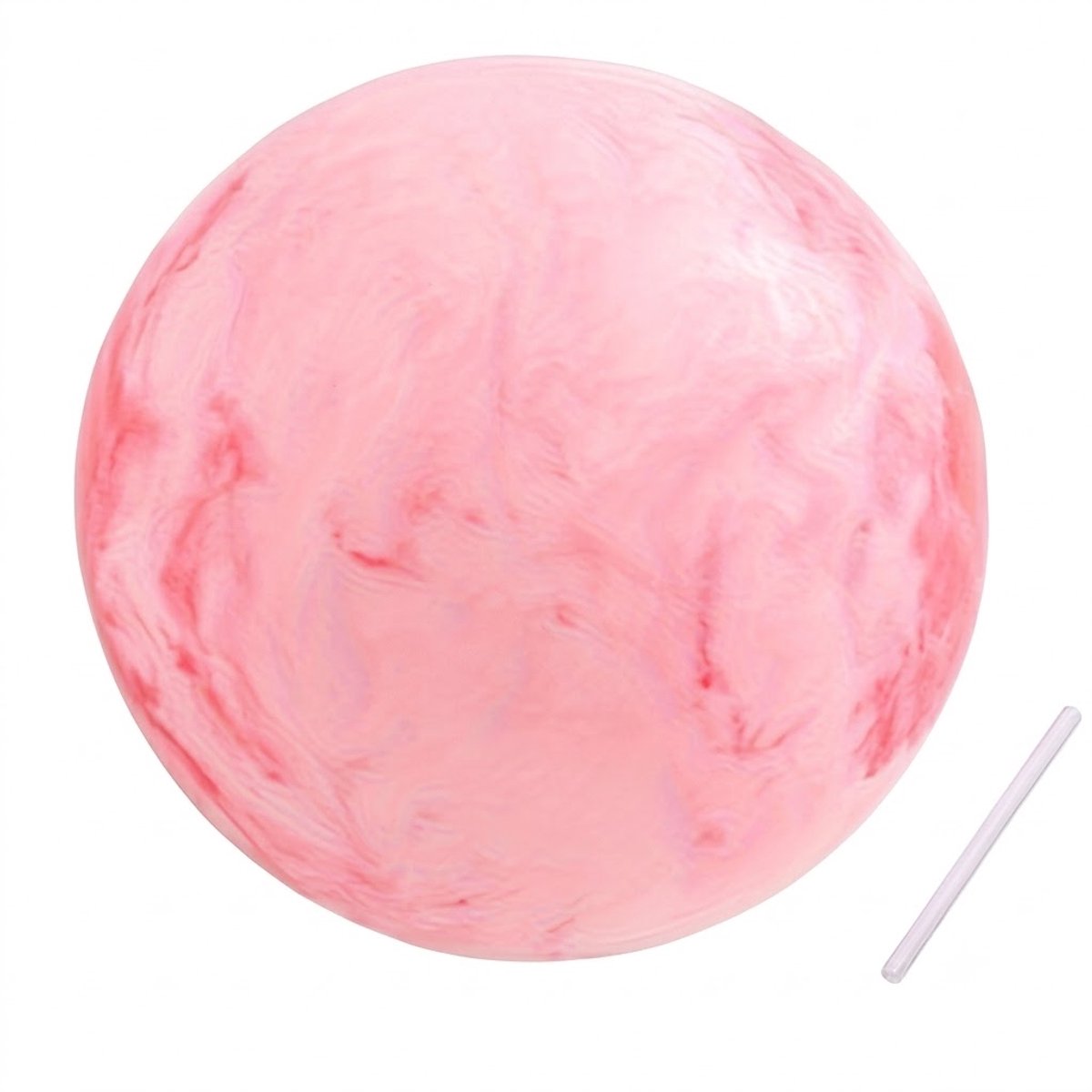 Wolk Roze Pilates en yoga bal Unisex Gymnastiek bal Fitness bal Balans bal Oefen bal Matte Marmerlook Inclusief Opblaasrietje Core Training Yoga Pilates Binnengebruik
