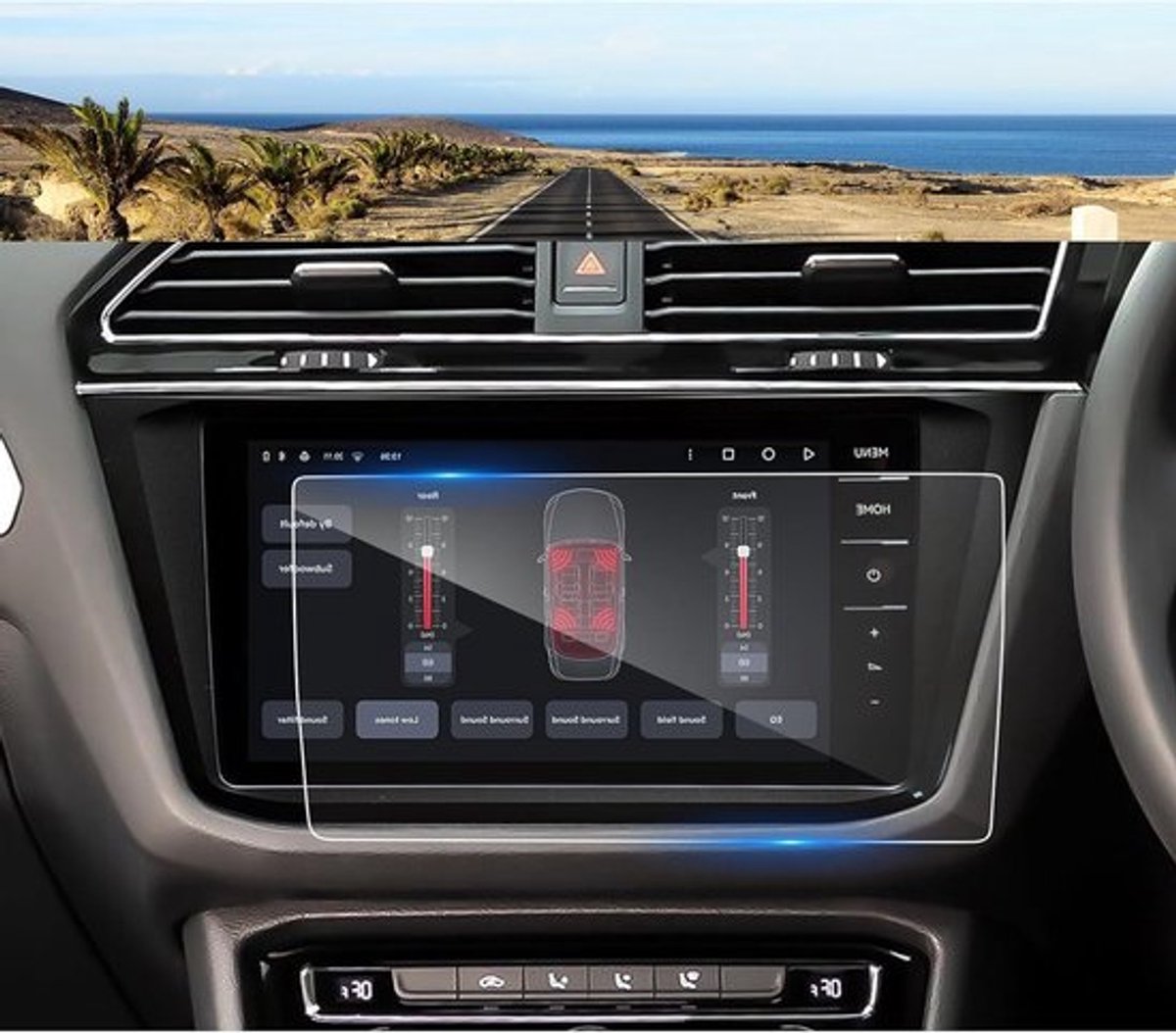 Navigatiescherm Beschermfolie voor VW Tiguan 2 (2020-2023) - 9H Krasbestendige Tempered Glass Folie voor GPS (9.2 Inch)