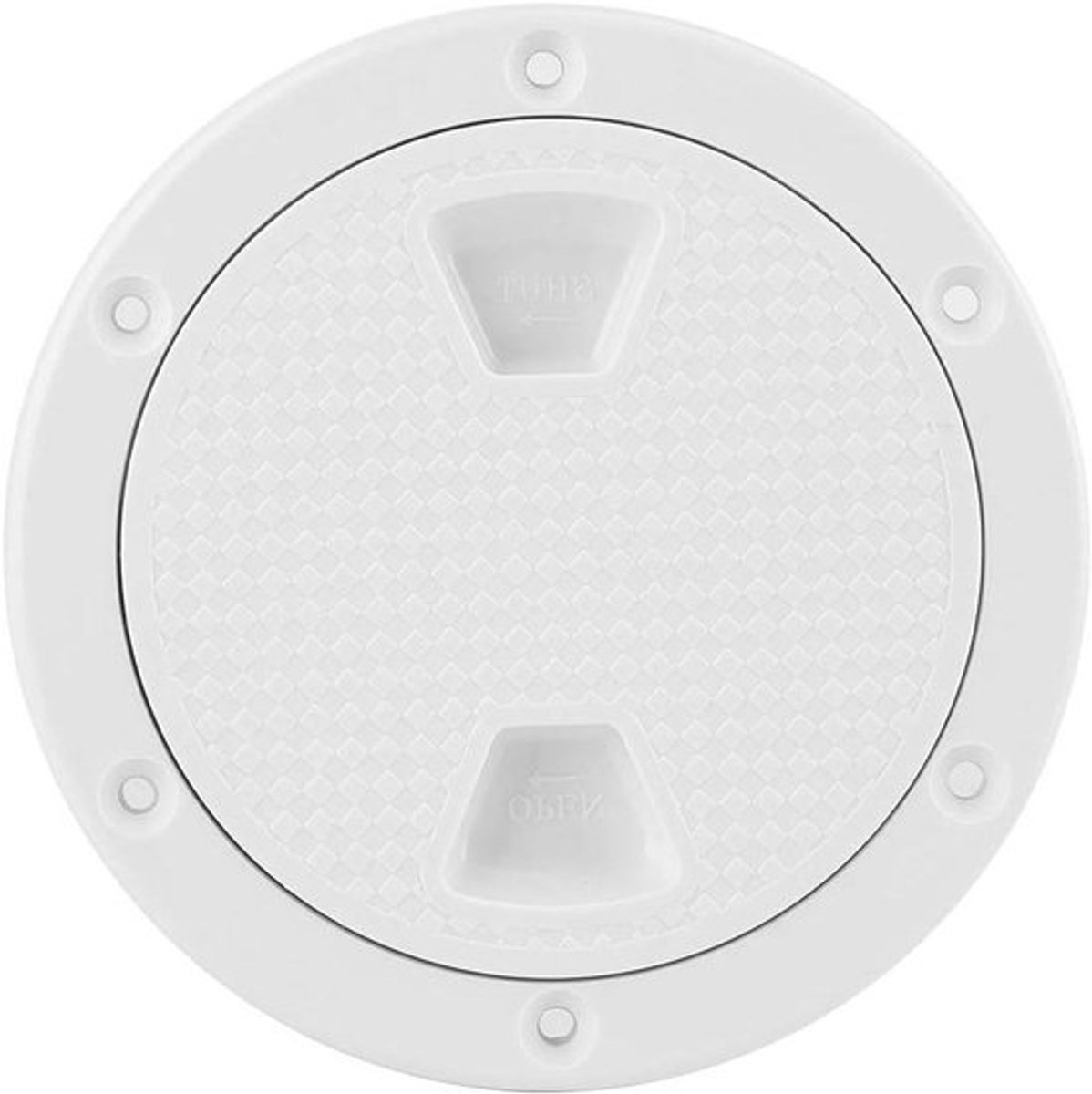 4in Ronde Witte Dekplaat voor Bootinspectie Luik - UV-Corrosiebestendig - ABS Materiaal
