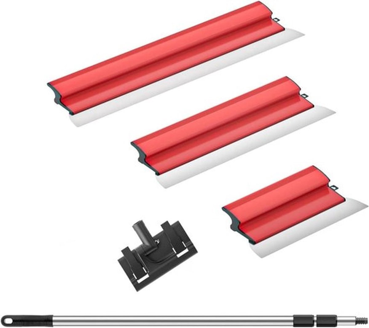 Gipsplaatmes met verlengde roestvrijstalen spatel - voor cement- en betongipsplaten - 25 cm + 40 cm + 60 cm.