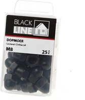 Dopmoer zwart din1587 M8 Verpakt per 25 stuks