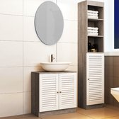 Badkamer kast met 6 legplanken 34 x 26 x 170 cm