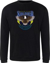 Sweater blue yellow American Soldier - Black (S)