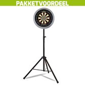 Mobiele Dartbaan VoordeelPakket + Winmau Blade 6 Triple Core + Dartbordverlichting Basic (Grijs)