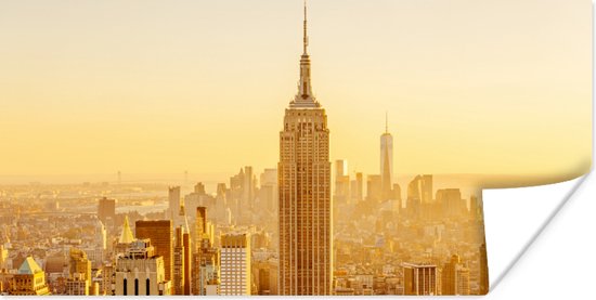Poster Lueur dorée sur New York - 120x60 cm