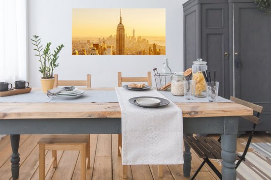 Poster Lueur dorée sur New York - 120x60 cm