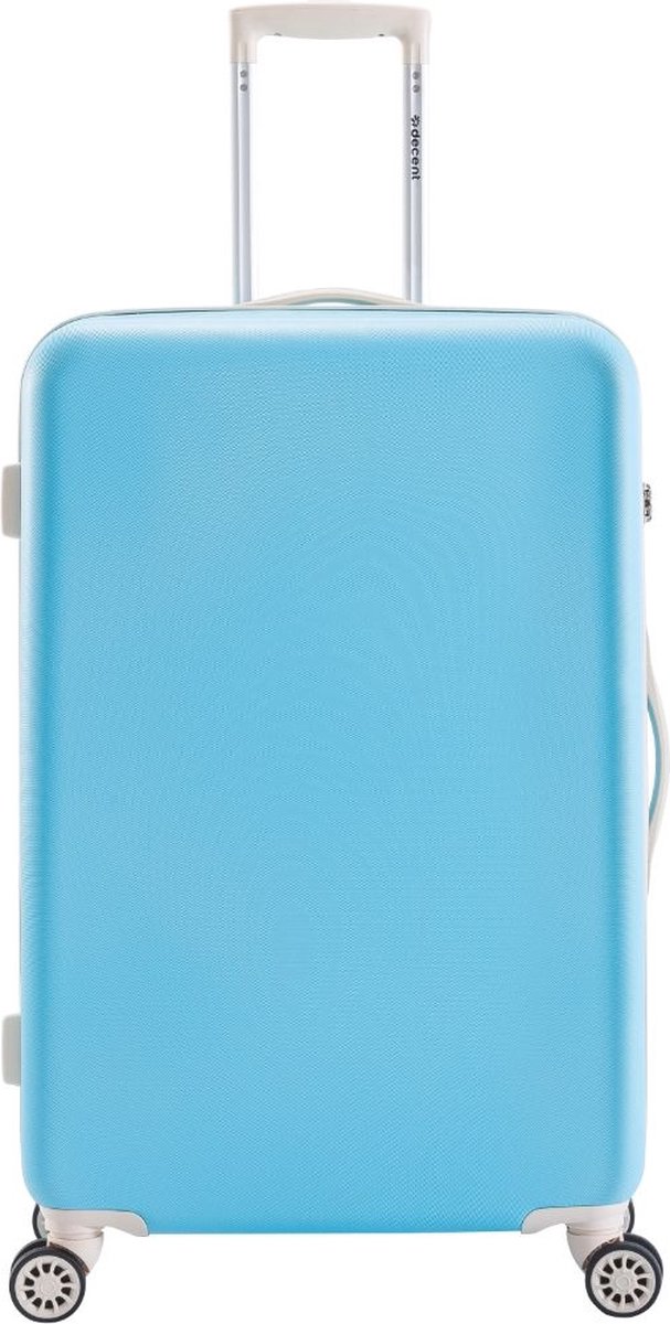 Decent STAR-MAXX Middelmaat koffer 66x42x26 – Reiskoffer met wielen - Lichtgewicht koffer – Reiskoffer middenmaat- Veilig TSA Cijferslot – Pastel Blauw