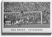 Walljar - NAC Breda - Feyenoord '69 - Muurdecoratie - Canvas schilderij