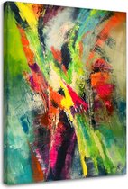 Trend24 - Canvas Schilderij - Dans Van Kleuren - Schilderijen - Abstract - 70x100x2 cm - Meerkleurig