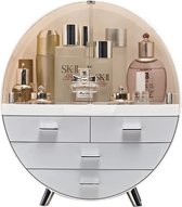 Fillen® Make Up Organizer - Witte Ruime Opbergdoos Met Lades - Grijs - Opbergkastje Cosmetica - Transparant - Opbergbox - Kaptafel