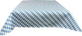JEMIDI stoffen tafelkleed voor bistrotafels tafelkleden tafelkleden tafelkleden 135cm x 135cm - Blauw/Wit